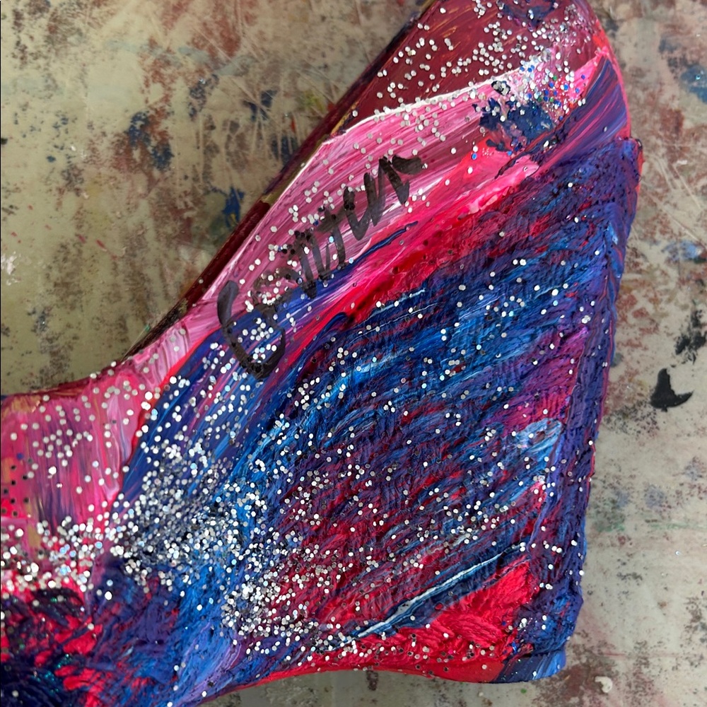 Stuart Weitzman Multicolor hand-painted Artistic … - image 6